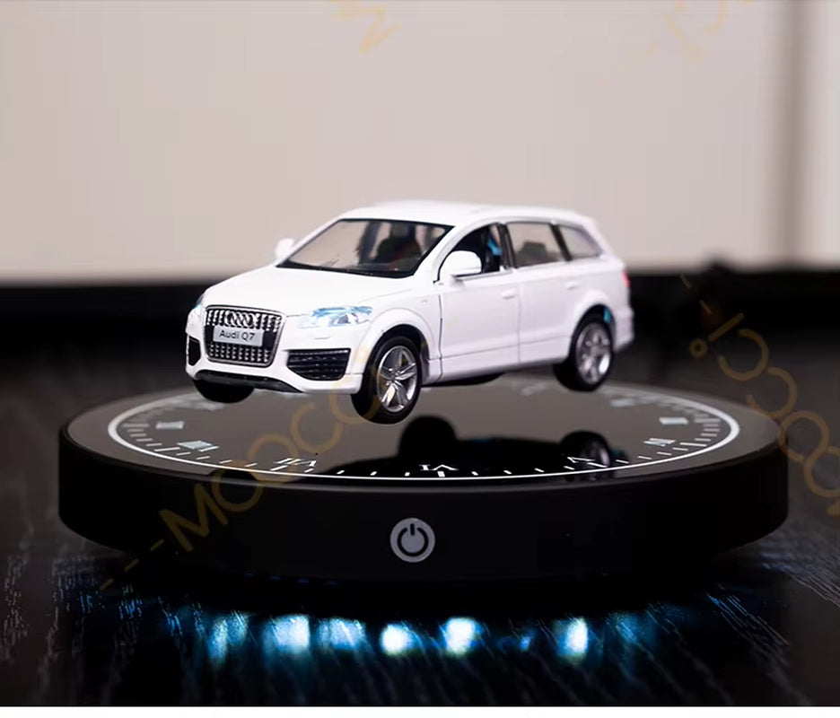 1:36 Double-Door Compact Audi-Q7 Alloy Metal Model Decor Collectible Shelves Magnetic Levitation Floating Diecast Car for Fans