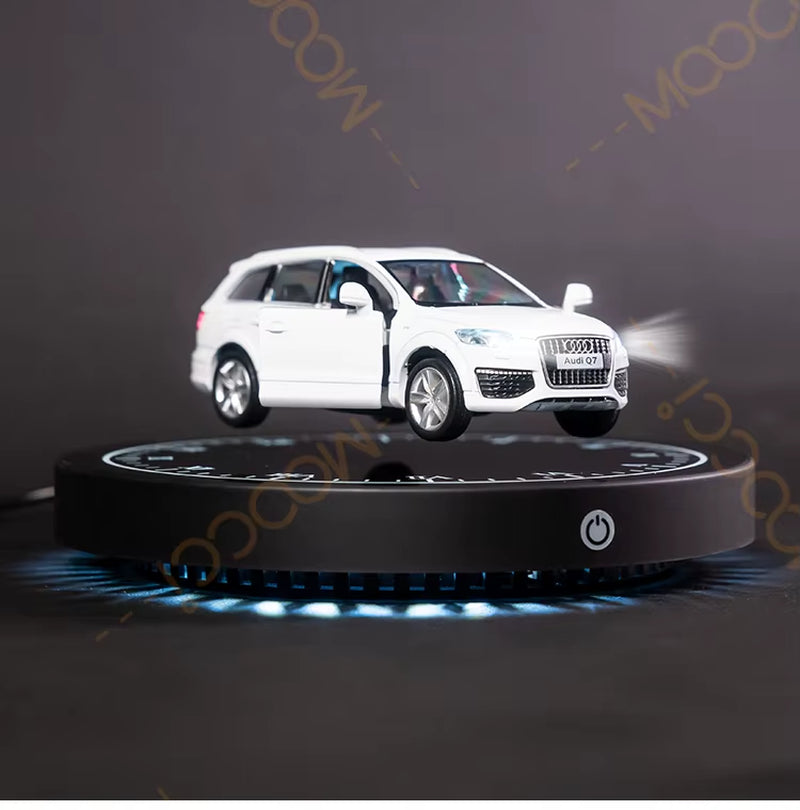 1:36 Double-Door Compact Audi-Q7 Alloy Metal Model Decor Collectible Shelves Magnetic Levitation Floating Diecast Car for Fans