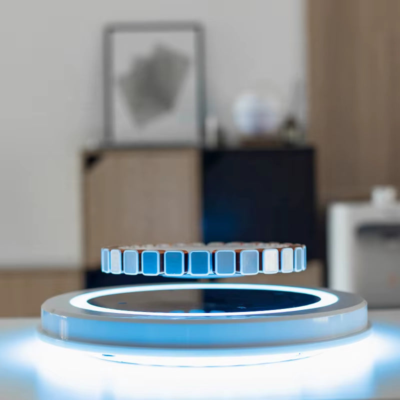 500G Modern Luxury ABS Table LED Magnetic Levitation Floating Cardboard CE ROHS Certified Shoe Bag Display Stand