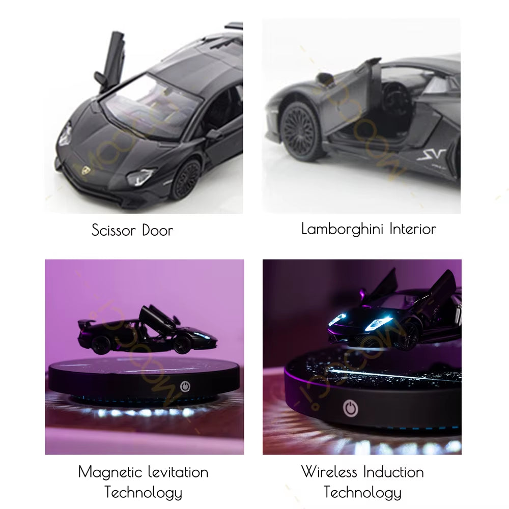 High Quality 1:36 Magnetic Levitating Mini Lamborghini Floating 3D Alloy Metal Model Boy'S Gifts Decorations Diwali Diecast Car
