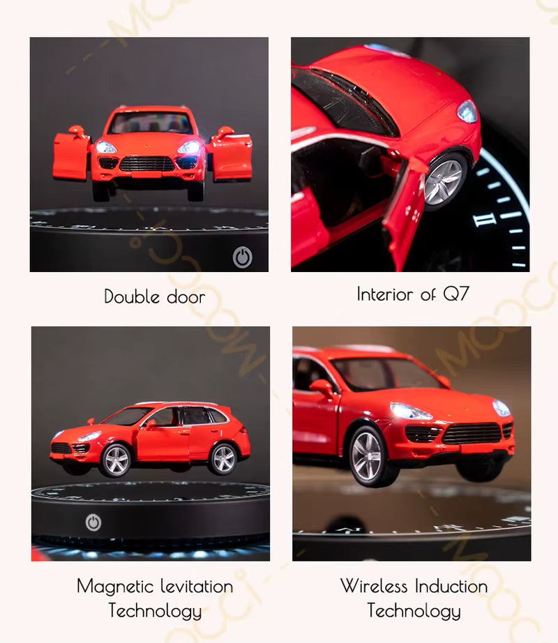 New 1:36 Openable Mini Porsche Model Collectible Gift Desk Decor Magnetic Levitation Floating Diecast Car for Boys Car Lovers