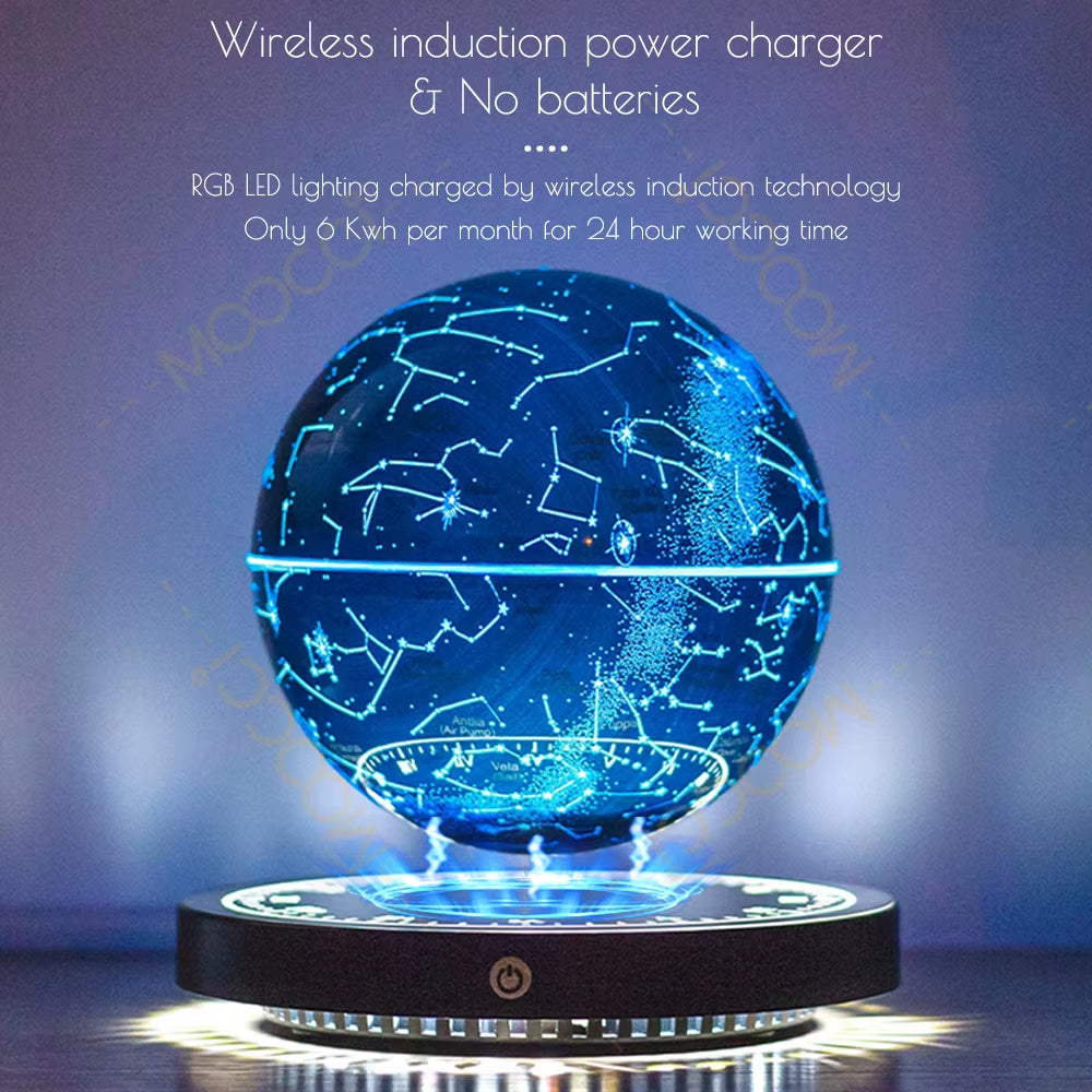 Natural Meditation Luxury Portable Table Lamp Nordic Hotel Bedside Light Smart LED Desk Magnetic Levitation Starry Room Lamp