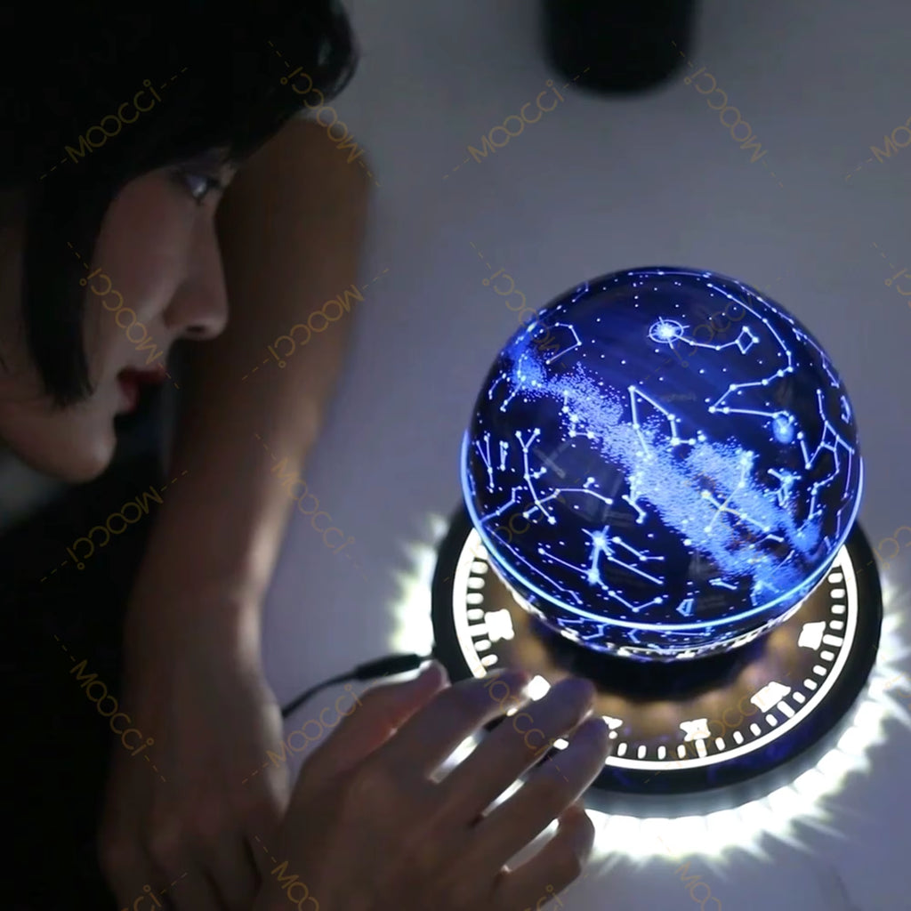 Natural Meditation Luxury Portable Table Lamp Nordic Hotel Bedside Light Smart LED Desk Magnetic Levitation Starry Room Lamp