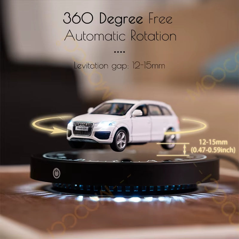 1:36 Double-Door Compact Audi-Q7 Alloy Metal Model Decor Collectible Shelves Magnetic Levitation Floating Diecast Car for Fans