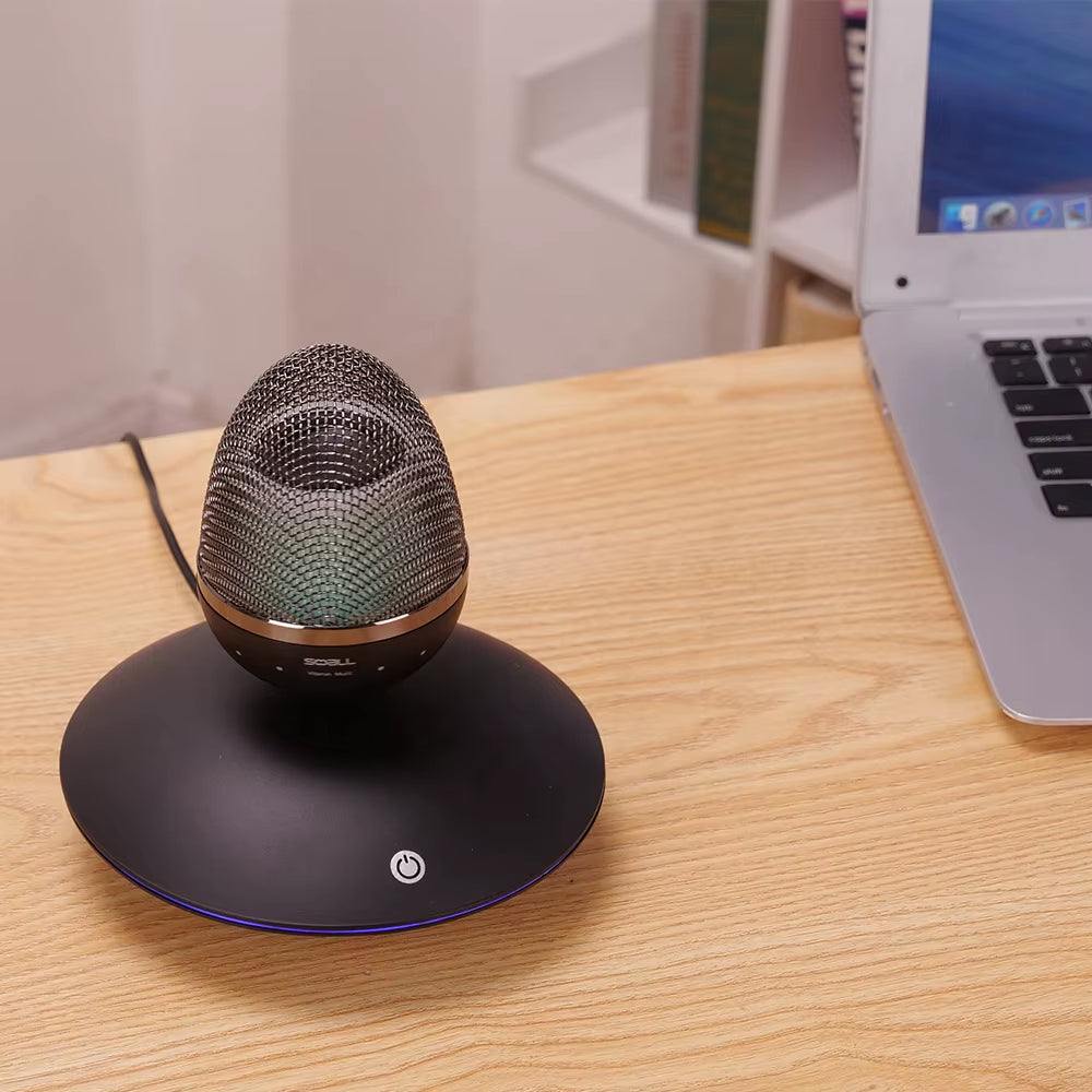 New Model Wireless Audio Outdoor Party Player Subwoofer Microphone Blue Tooth Magnetic Levitation Floating Music Speaker