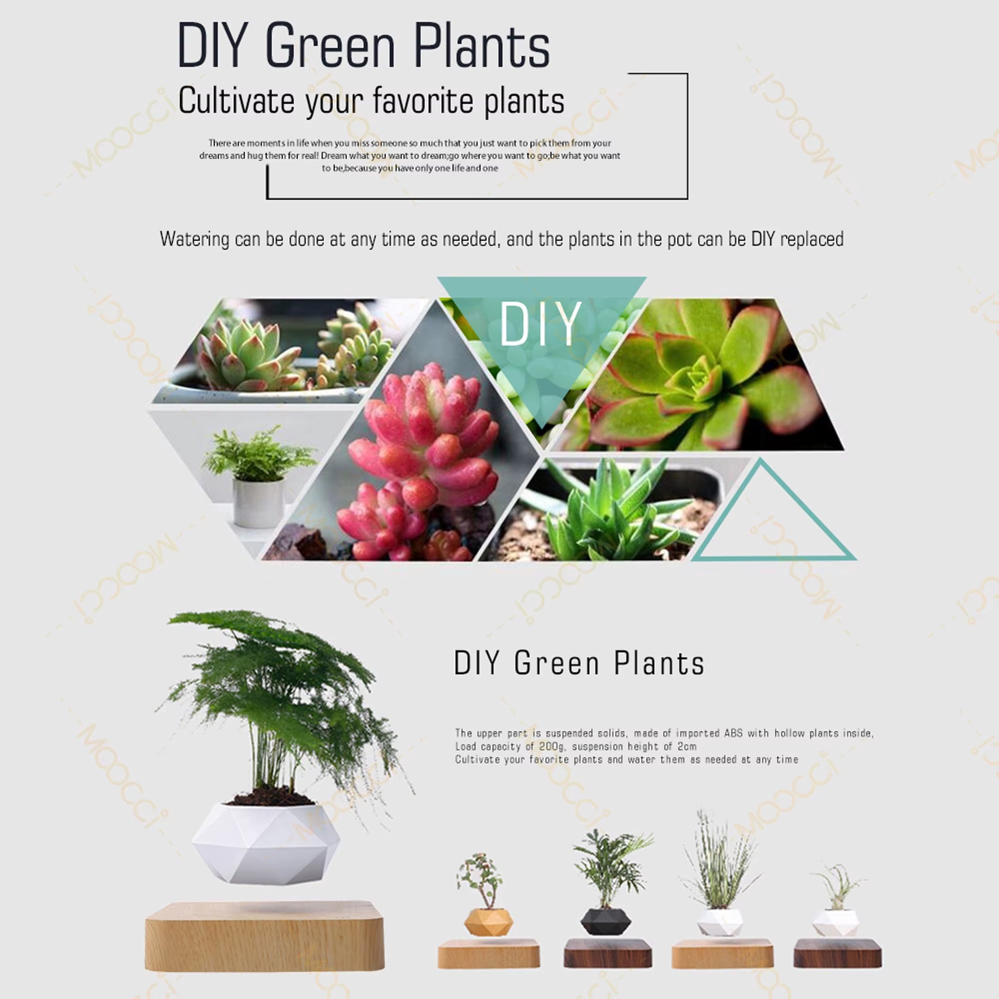 High-Class Commercial Creative Artificial Magnetic Levitation Bonsai Floating Indoor Home Office Decoration Air Plant Pot