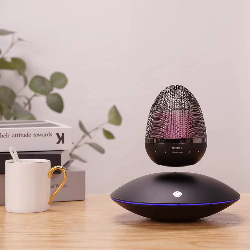 New Model Wireless Audio Outdoor Party Player Subwoofer Microphone Blue Tooth Magnetic Levitation Floating Music Speaker