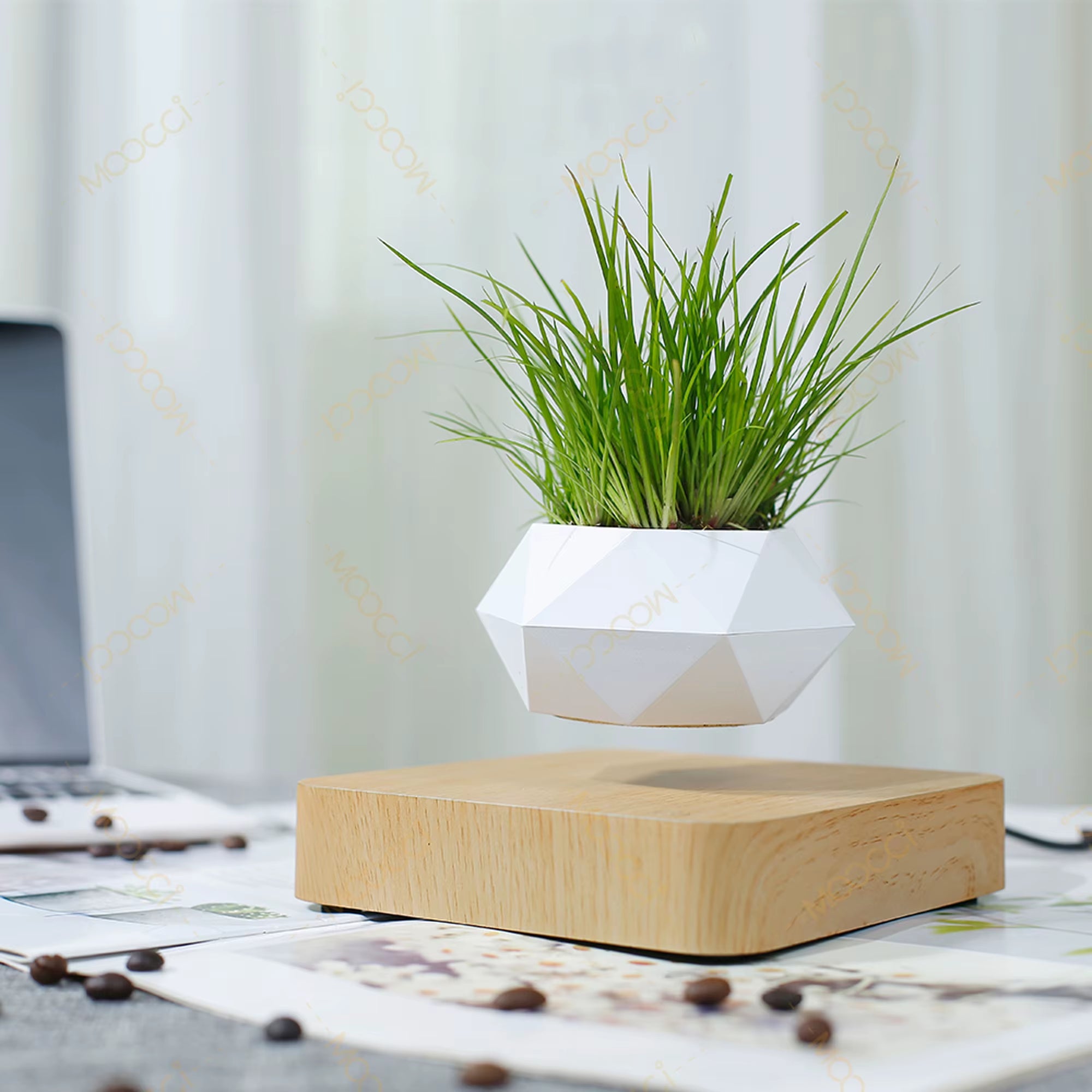 High-Class Commercial Creative Artificial Magnetic Levitation Bonsai Floating Indoor Home Office Decoration Air Plant Pot